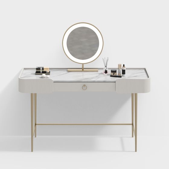 Elegant Modern Vanity Table 3D model