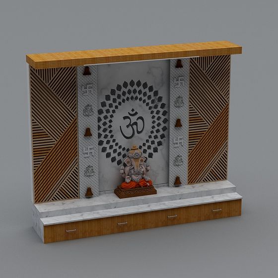 Elegant Indian Altar 3D model for Various Applications