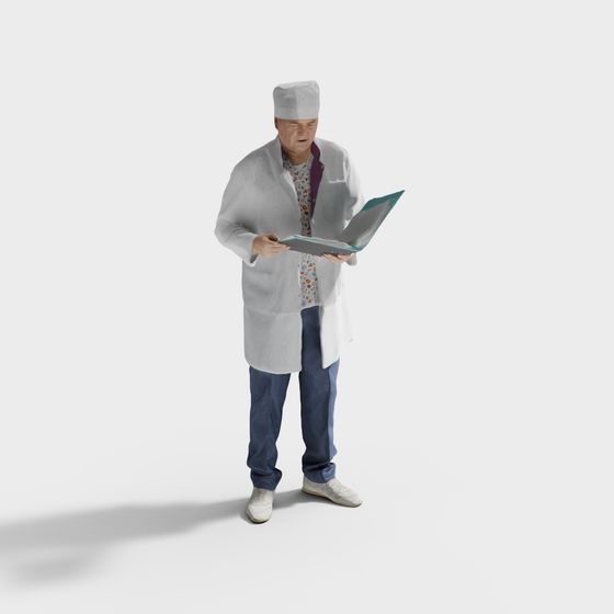 Realistic Doctor 3D Model for Medical Scenarios