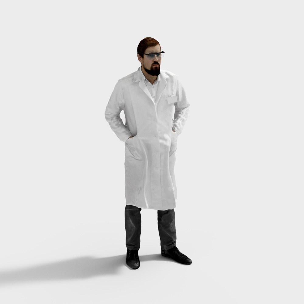 Scientist Character 3D Model for Creative Projects