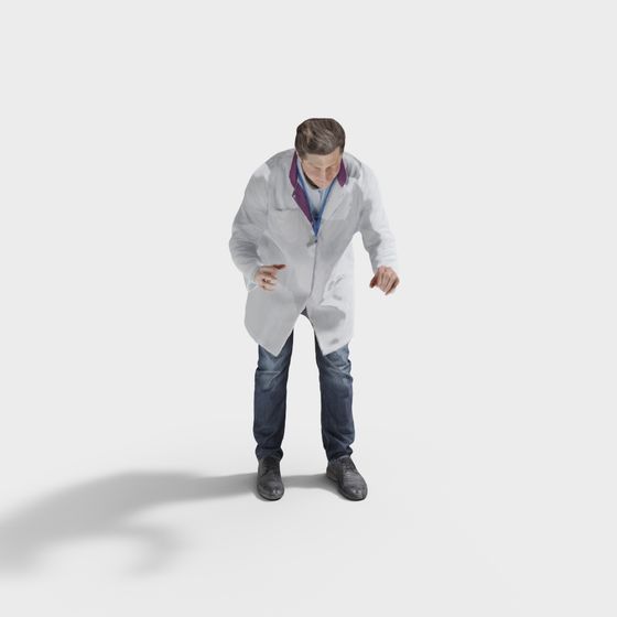 Realistic Doctor 3D Model for Medical Projects