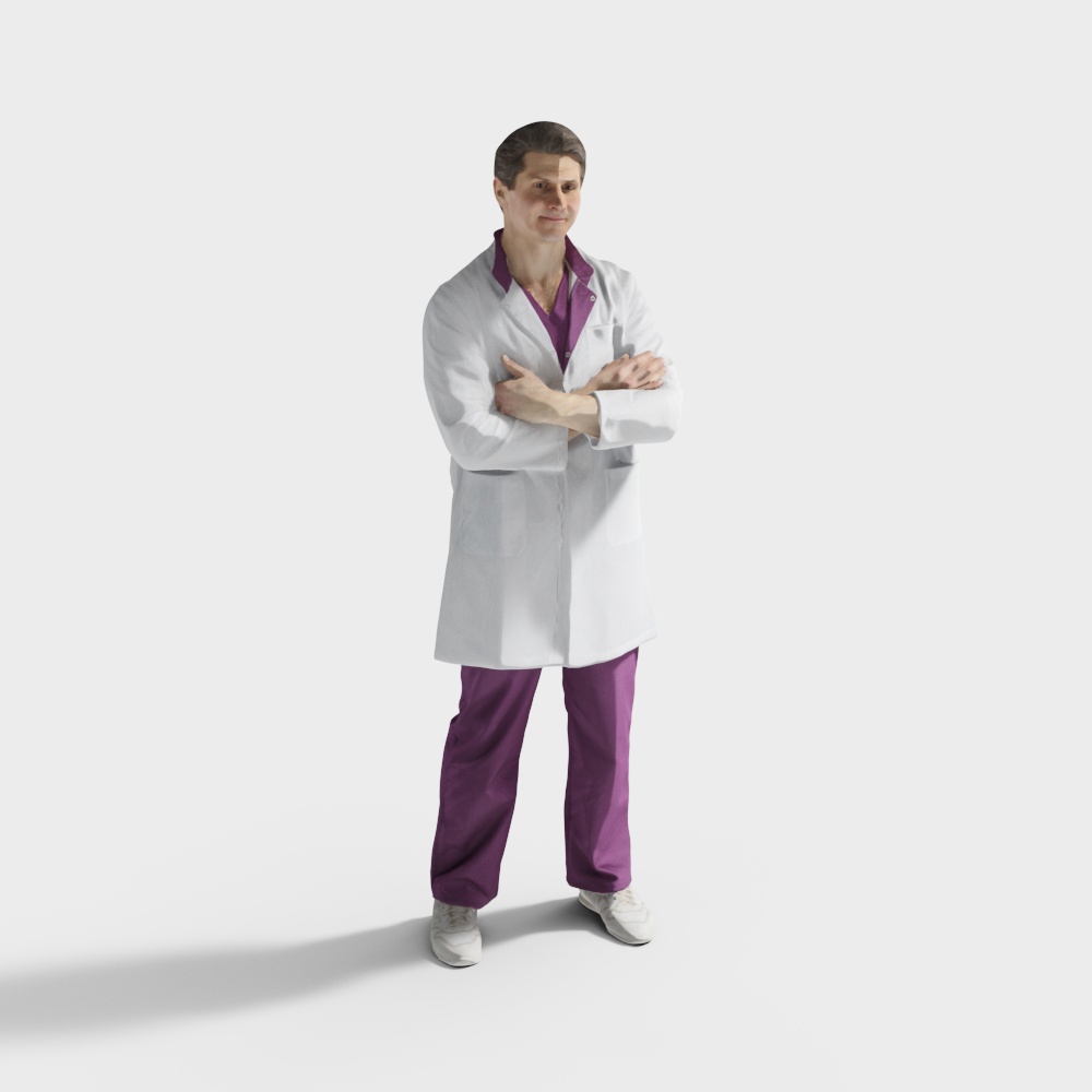 3D Doctor Character Model for Creative Projects