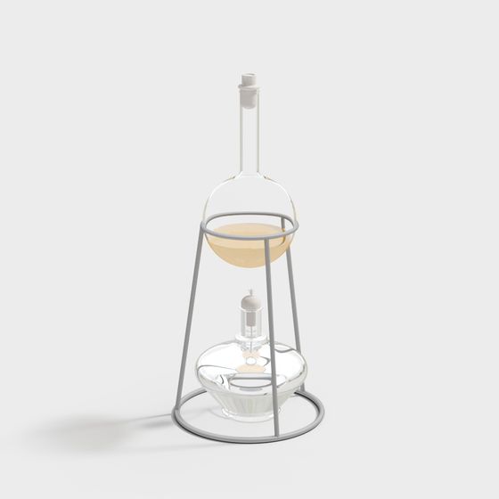 Modern Laboratory Flask Rack 3D model