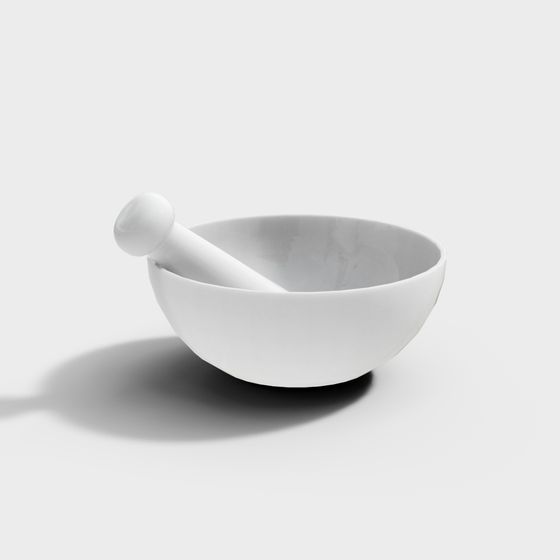 Traditional Mortar and Pestle 3D model for Historical Designs