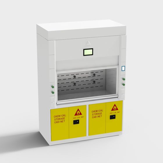 Low-Poly Chemical Storage Cabinet 3D model