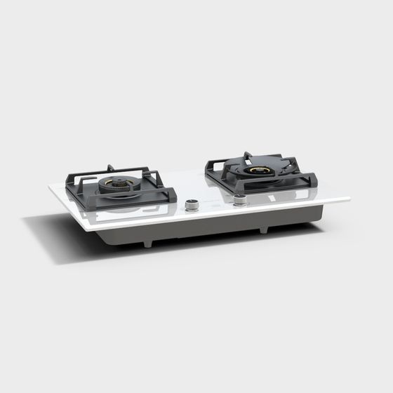 Stylish Double Burner Stove 3D model