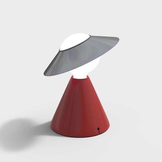 Futuristic UFO Table Lamp 3D model