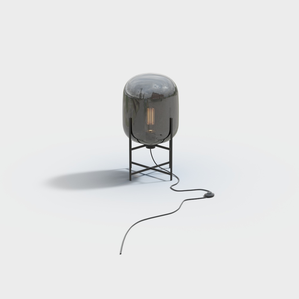 現代燈具_B1桌燈_K6648-T_H450煤灰