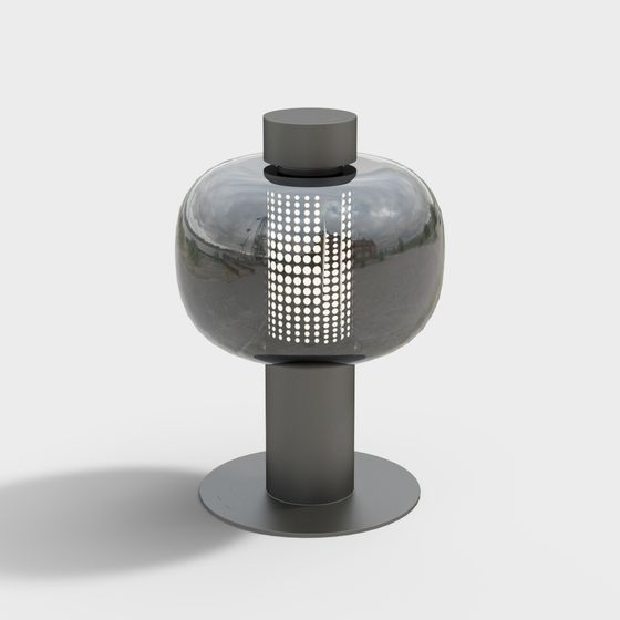 Glass Art Table Lamp 3D model