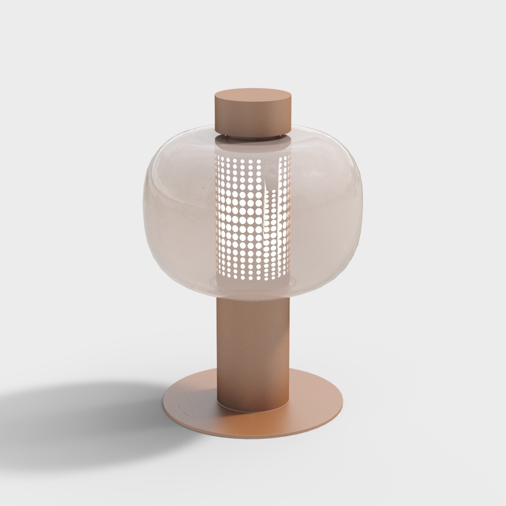 Lampade Moderne_B1 Lampade da Tavolo_K6763_Marrone + Cognac