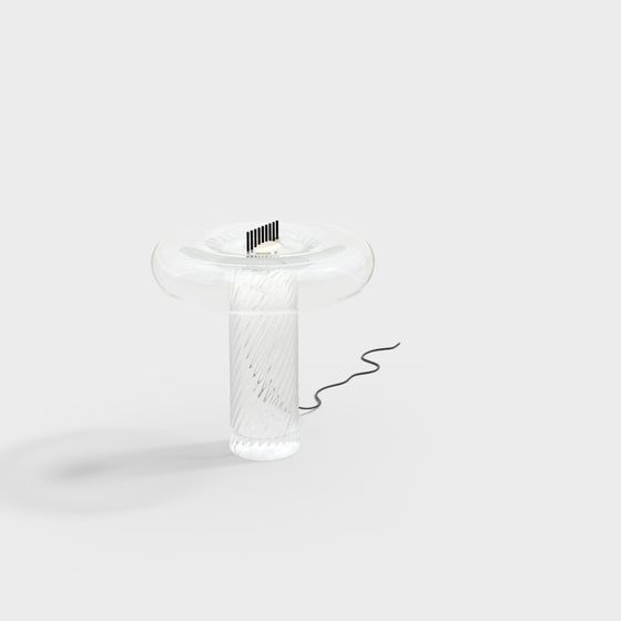 Transparent Glass Table Lamp 3D model