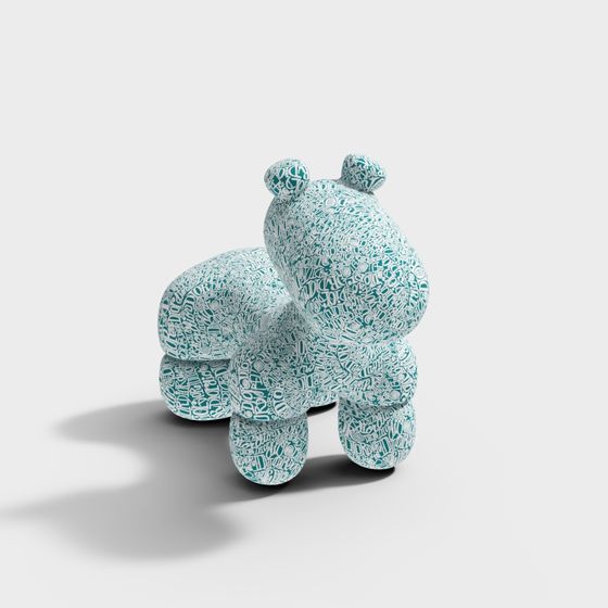 Artistic 3D Letter Bear Model for Creative Projects