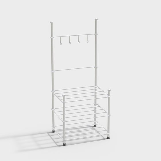 Modern Minimalist Metal Coat Rack 3D model