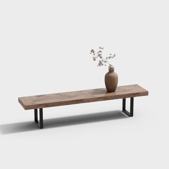 Urban Bench 3D model for Modern Spaces