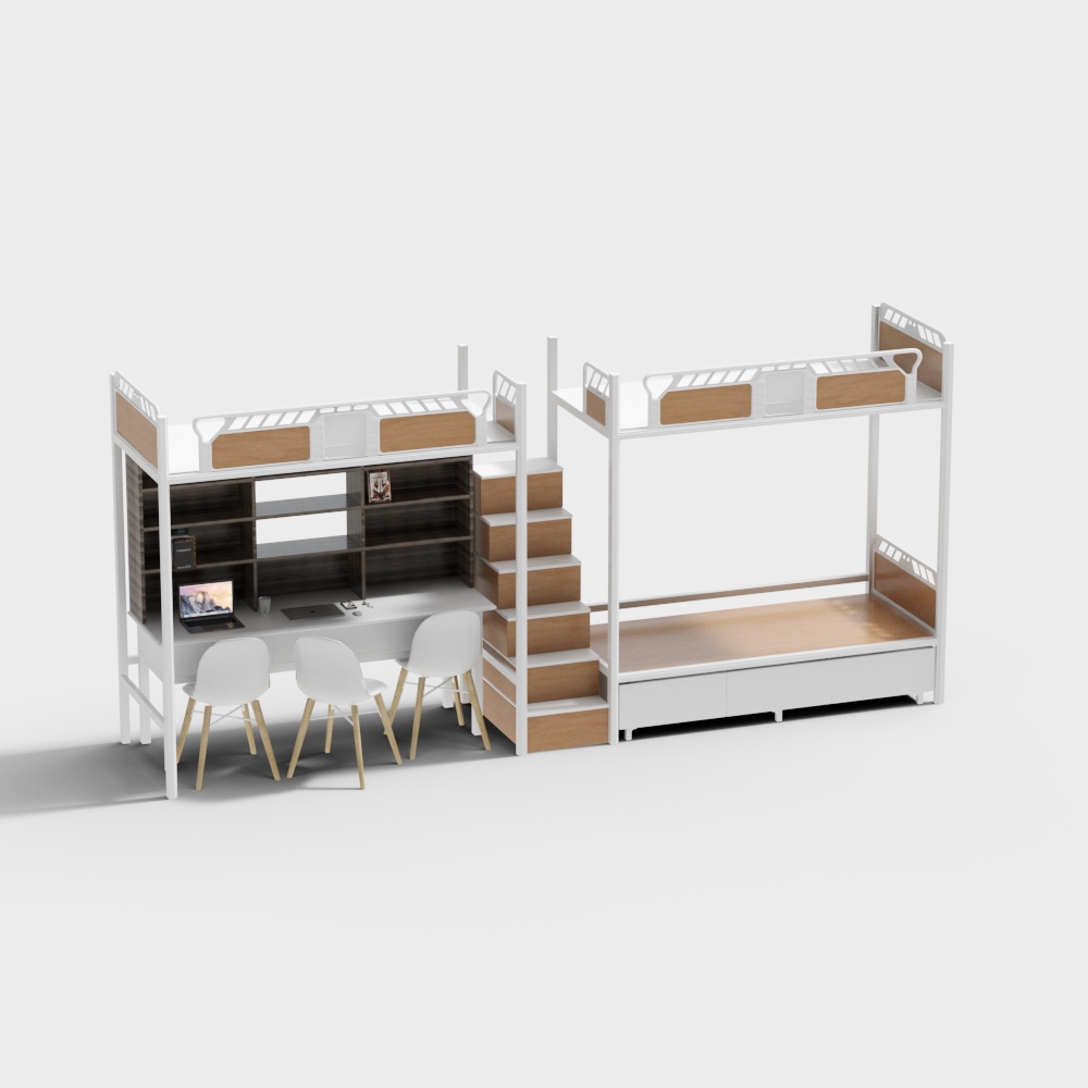 Dormitory with bunk beds