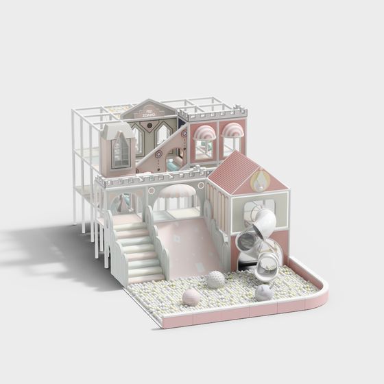 Enchanting Princess Castle Playground 3D model