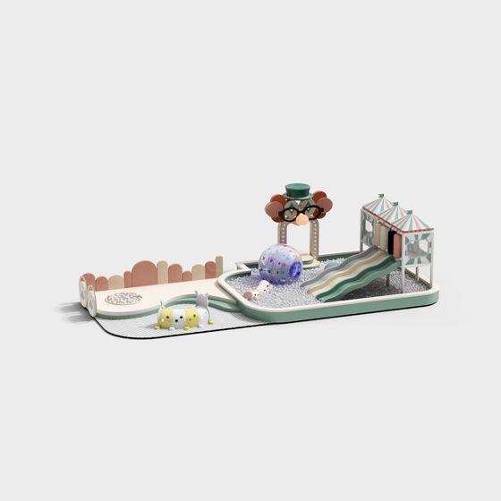 Dreamy Amusement Park 3D model for Creative Projects