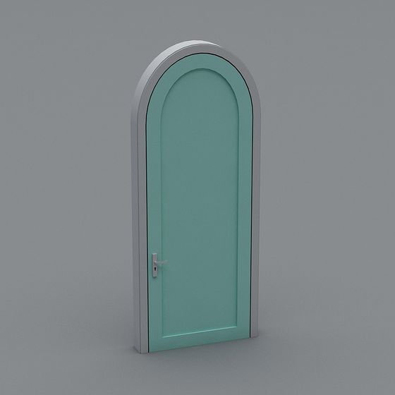 Stylish Arched Door 3D model for Modern Design