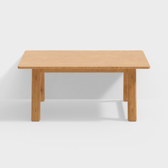 Stylish Wooden Dining Table 3D model