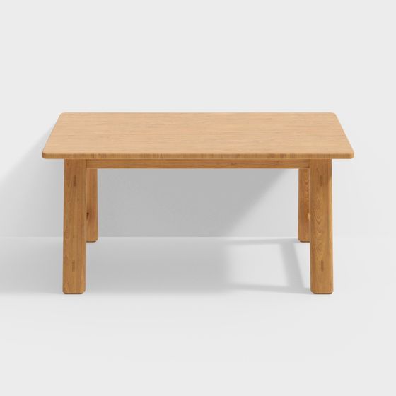 Stylish Wooden Dining Table 3D model