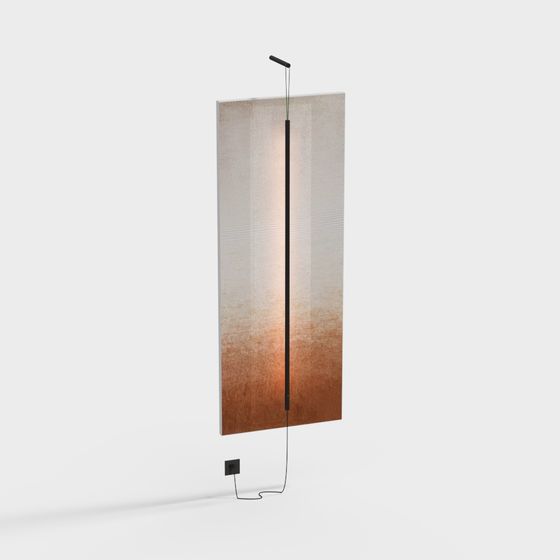 Suspension Light Art Panel 3D model for Contemporary Spaces