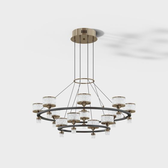 Crystal Halo 3D model Chandelier