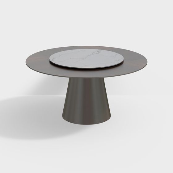 Stylish Low Poly Round Table 3D model for Modern Spaces