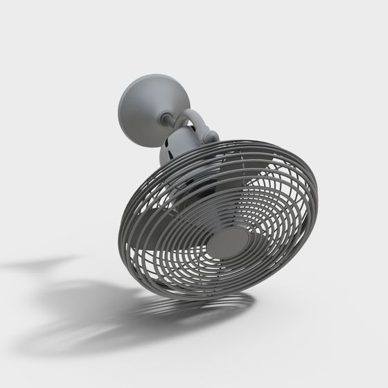 Stylish Wall-Mounted Fan 3D model