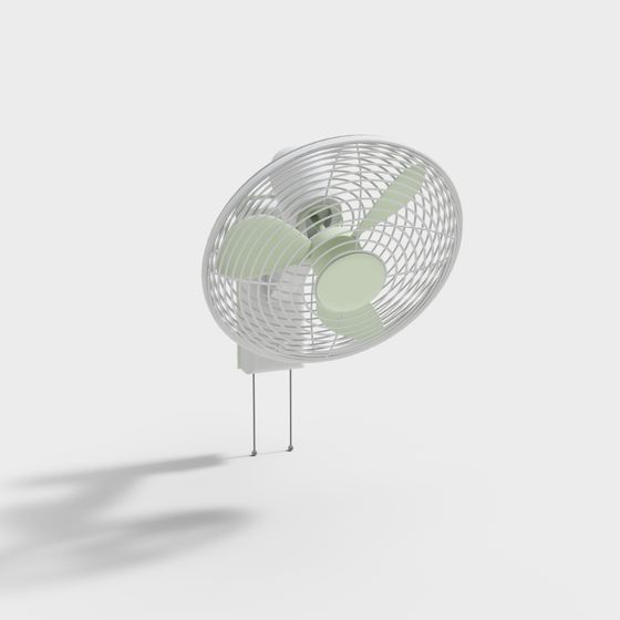 Wall-Mounted Fan 3D model for Modern Aesthetics