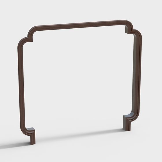 Elegant Low-Polygon Brown Wood 3D Model