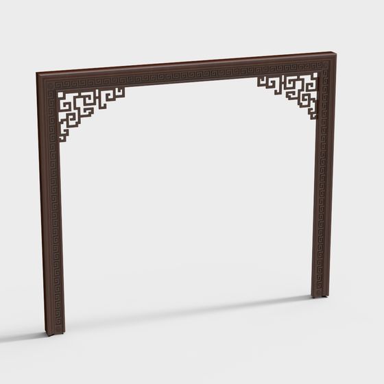 Stylish Low-Polygon 3D Door Frame for Modern Projects