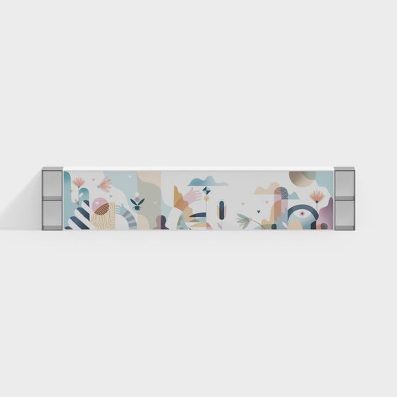 Artistic Abstract Frame 3D Model for Creative Spaces