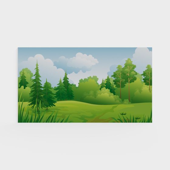 Forest Wonderland Low-Poly 3D Model