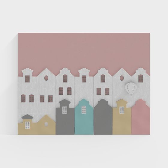 Whimsical Fairy Tale Town 3D model