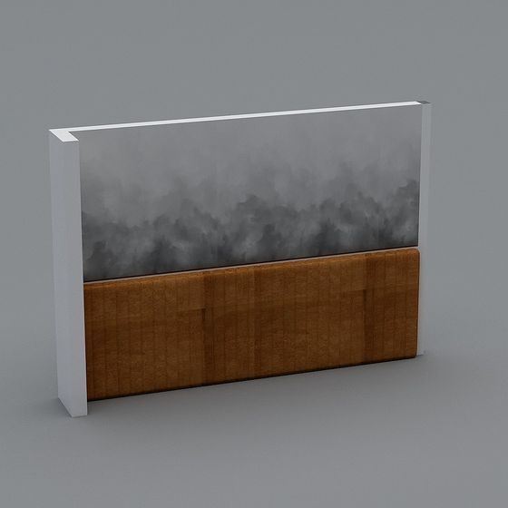 Cloud Shadow Wooden Screen Low-Poly 3D Model