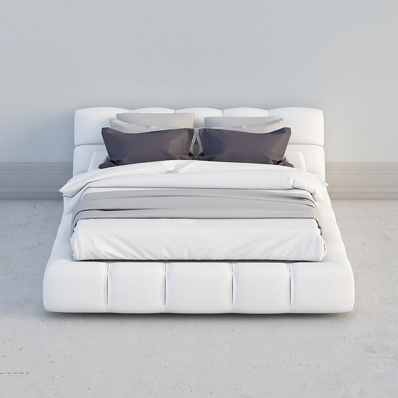 Modern Minimalist 3D Bed Model