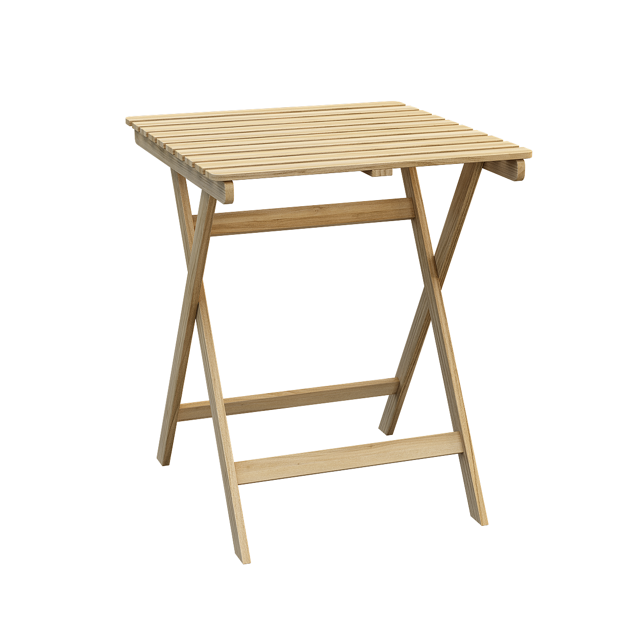 Folding Wooden Table 3D Model – Classic Wooden Design