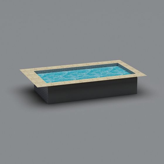 Modern Pool 3D Model for Summer Relaxation