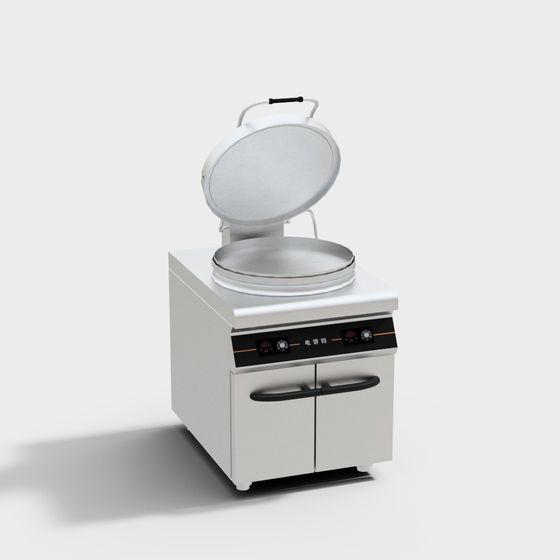 Minimalist Electric Griddle 3D Model for Modern Kitchens