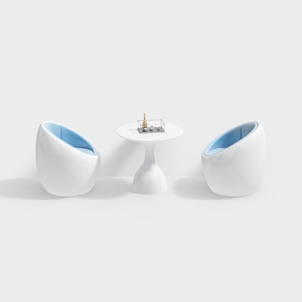 Modern leisure table and chair combination