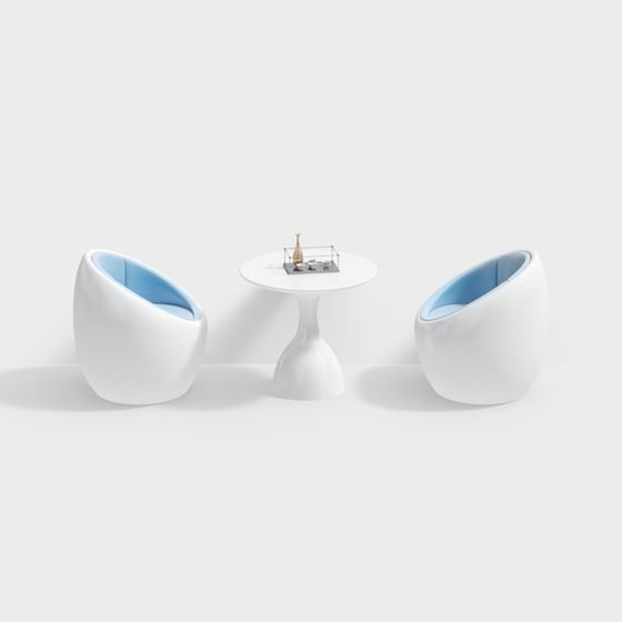 Futuristic Living Room Set 3D model