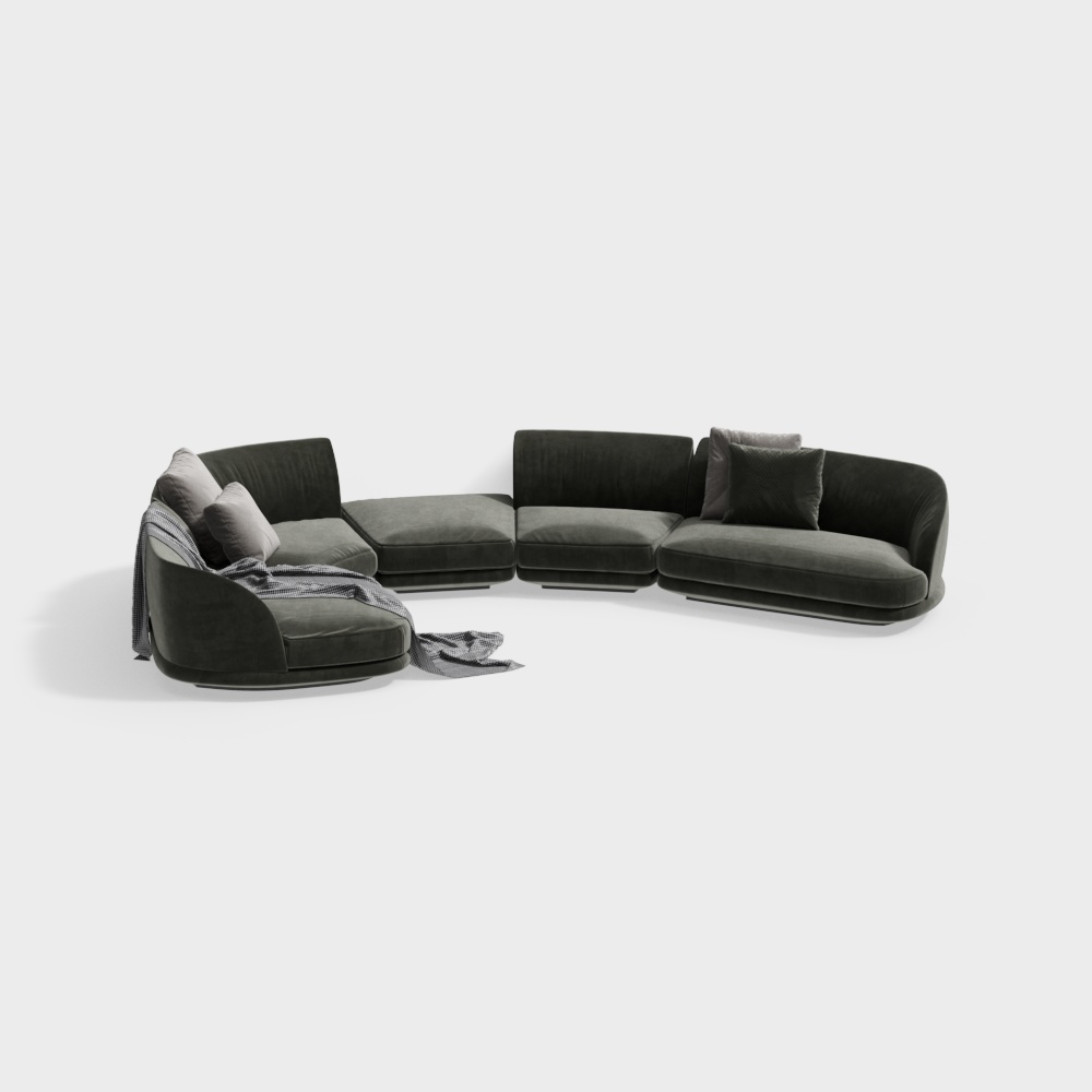 Silent corner sofa combination