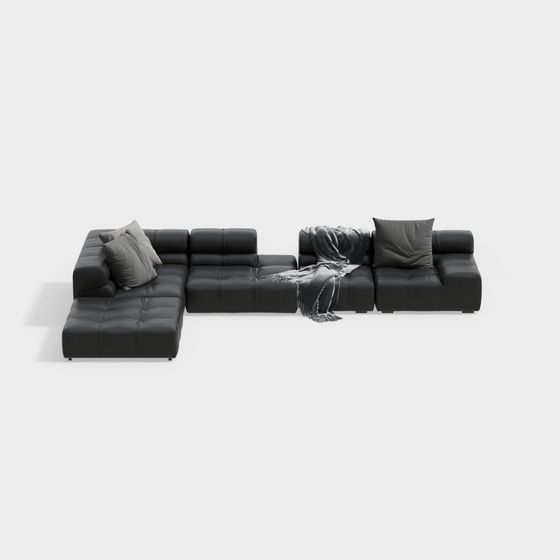 Modern Low-Poly Sofa 3D model