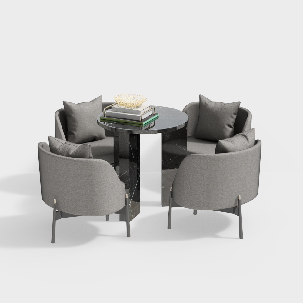 Modern negotiation table and chair combination