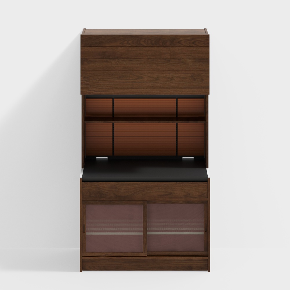 Happy Sideboard - 1200 Models (Sliding Door Cabinet) - Black Walnut