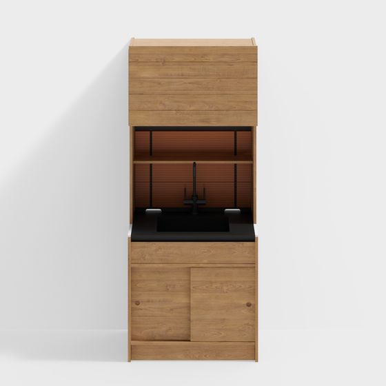 Madia Felice - Modello 900 (Mobile Lavello) - Legno di Ciliegio