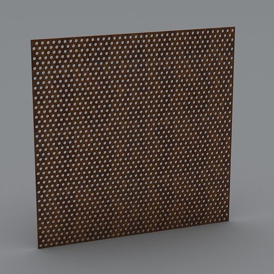 Rust Perforated Panel 3D model for Creative Projects