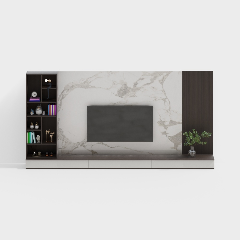 Minimalist Living Room TV Stand 3D model