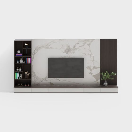 Minimalist Living Room TV Stand 3D model