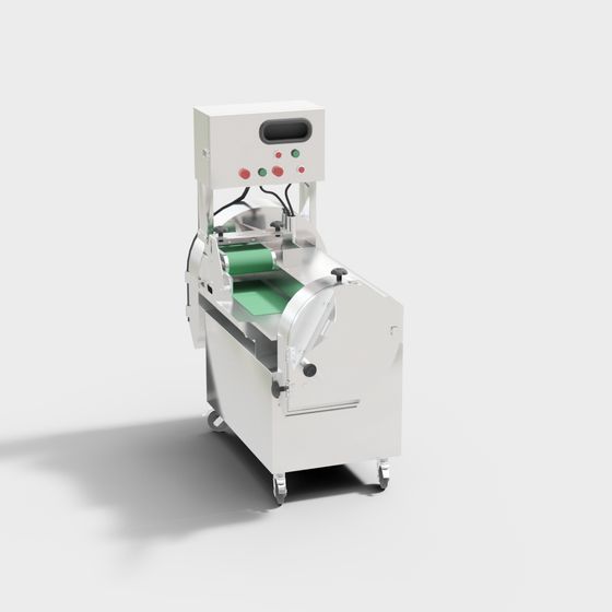 Industrial Slicer 3D Model with Low-Poly Design